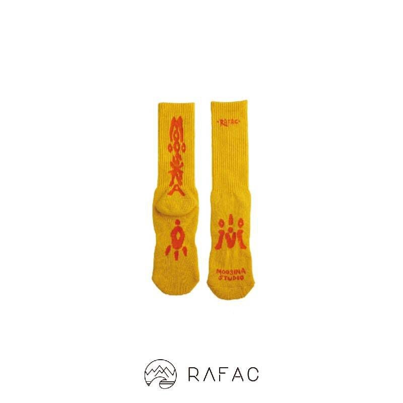 MOOSINA X RAFAC 中筒襪_芥末黃, , hi-res image number null